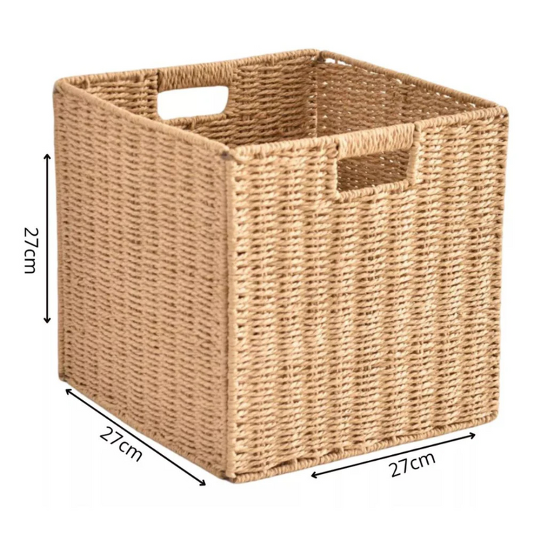 Mueble Organizador Pasco Natural | Con Canastos de Mimbre