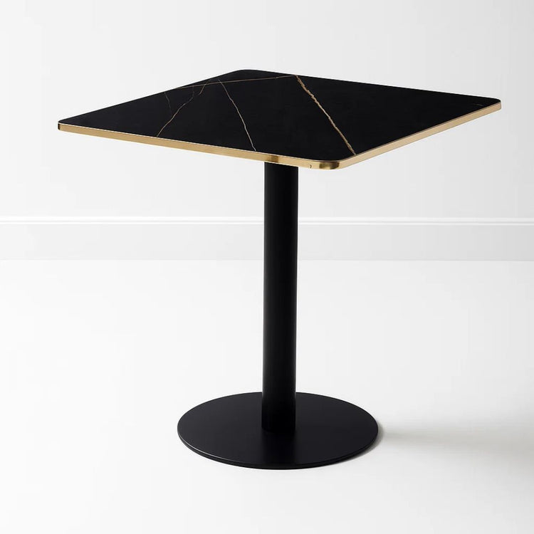 Mesa Cuadrada Lux Negro 70x70 | Efecto Mármol