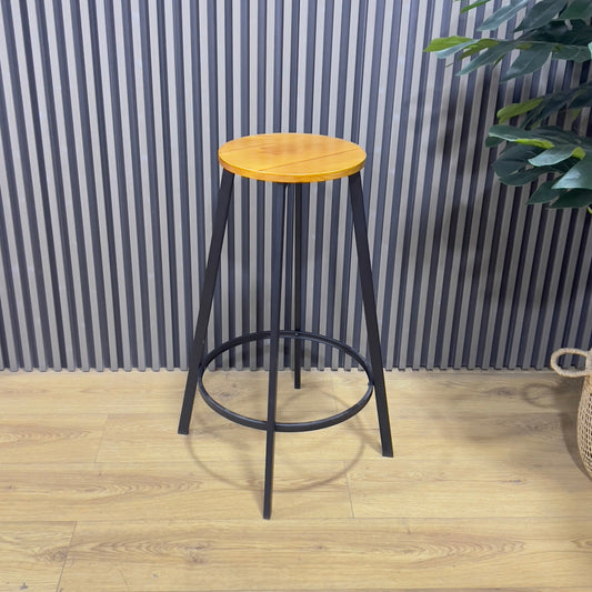 Taburete Ross Negro 75cm | Estilo Industrial