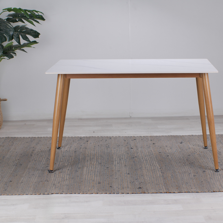 Mesa Rectangular Nevada 120x80 Blanco | Piedra Sinterizada