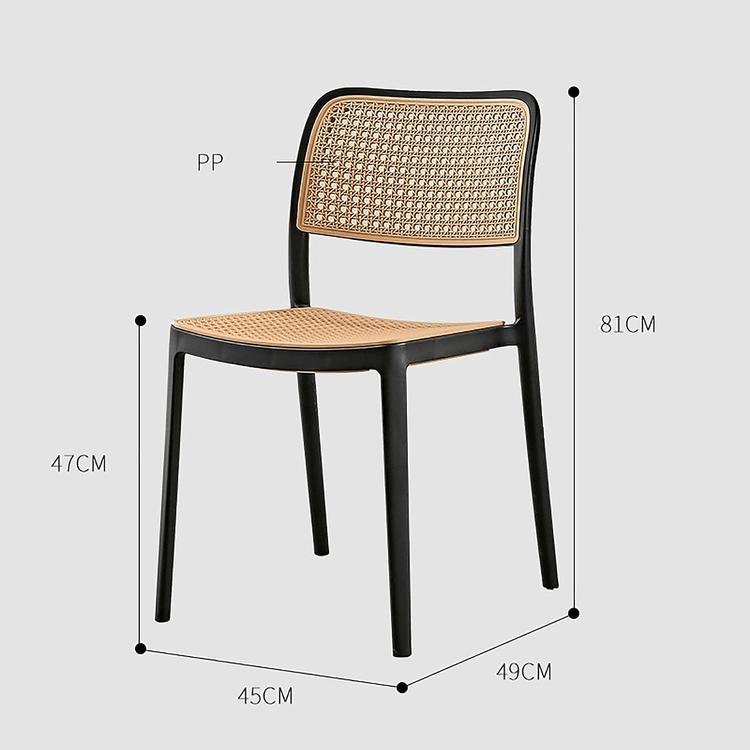 Pack 4 Sillas Feronia Negro / Café | Ideal para Exteriores