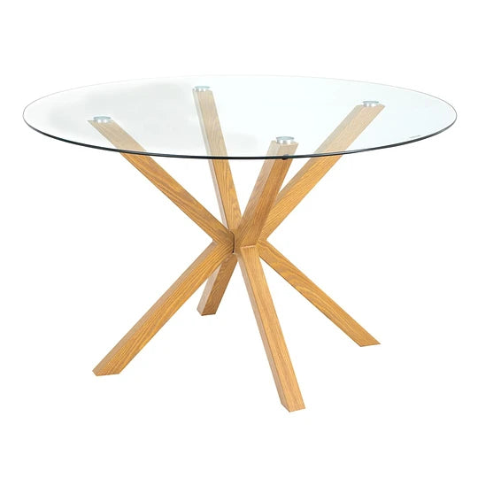 Comedor Mesa Equiz 100cm + 4 Sillas Wishbone Blanca