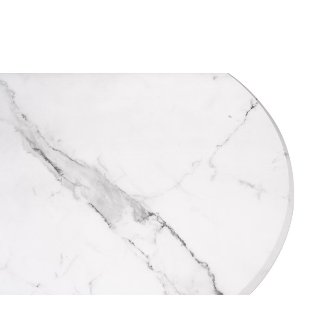 Mesa Tulip (vinilo de cuarzo blanco) - Pandalino