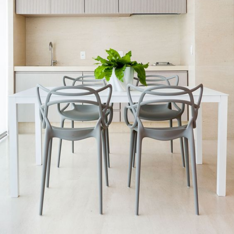 Pack 4 Sillas Masters Gris | Ideal Terraza y Interior