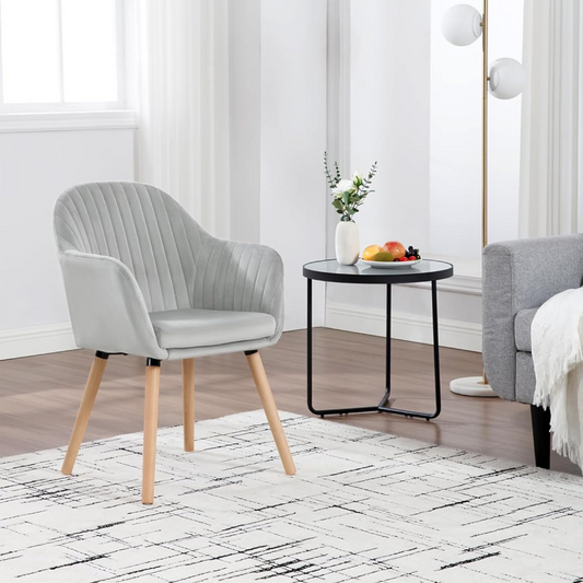 Pack 2 Butacas Sitiales Almer Velvet Gris | Sala, Dormitorio u Oficina