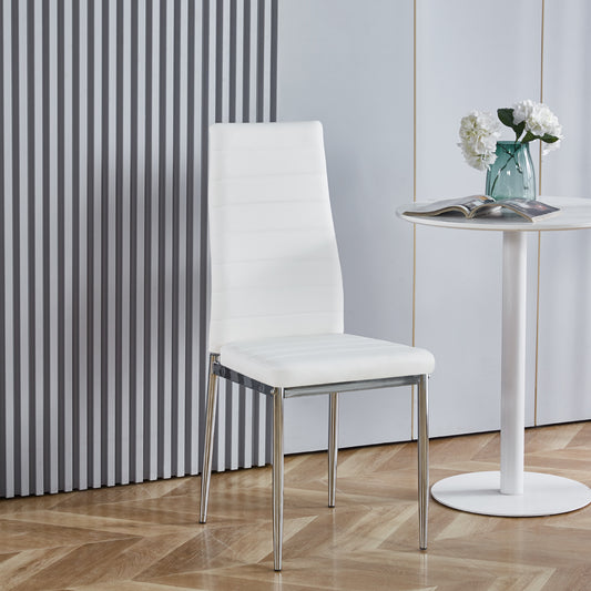 Silla Dining | Ecuero & Metal Cromado