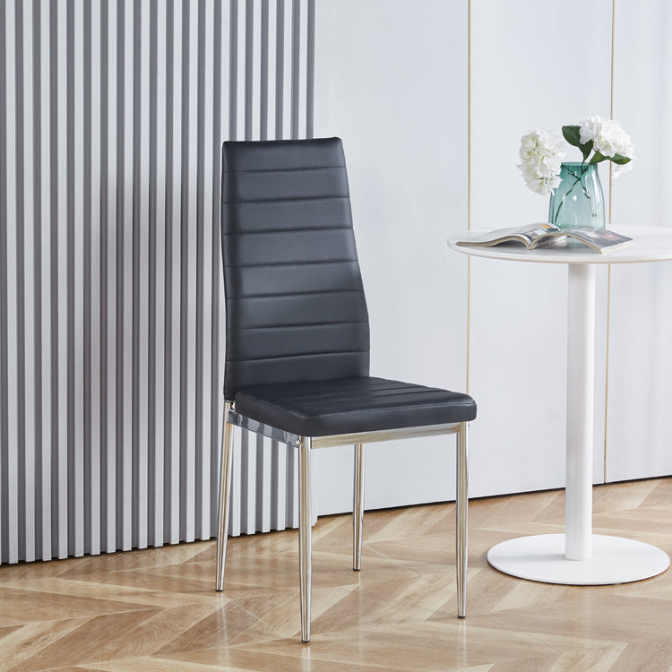 Pack 4 Silla Dining Negras | Estilo Minimalista y Cómodo