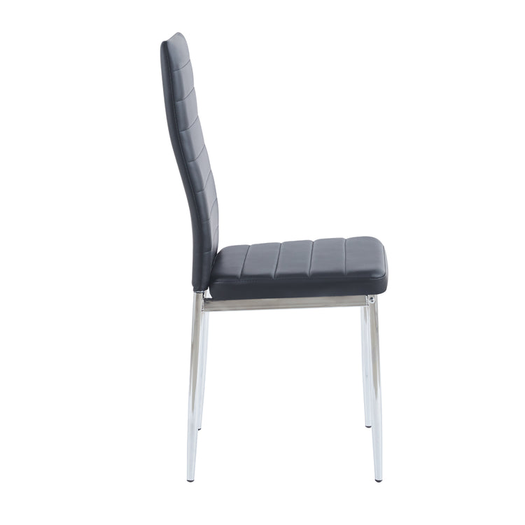 Pack 4 Silla Dining Negras | Estilo Minimalista y Cómodo
