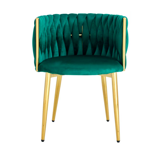 Silla Mizzi Verde | Terciopelo | Diseño Elegante y Cómoda