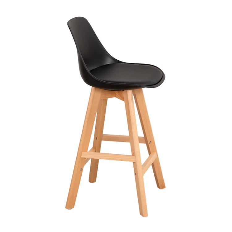 Taburete Bar Tulip Negro 75cm | Diseño Moderno