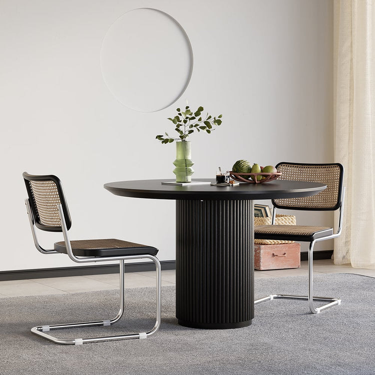 Pack 2 Silla Voladiza Negro | Rattan & Metal