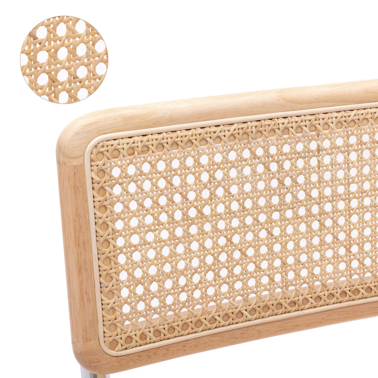 Pack 2 Silla Voladiza Natural | Rattan & Metal