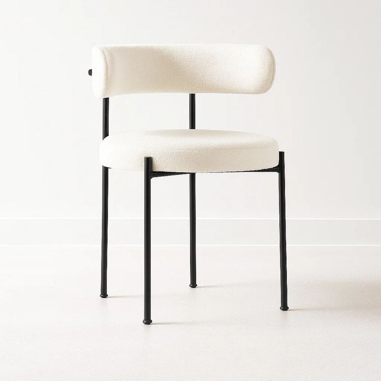 Silla Makena Beige | Metal y Tela