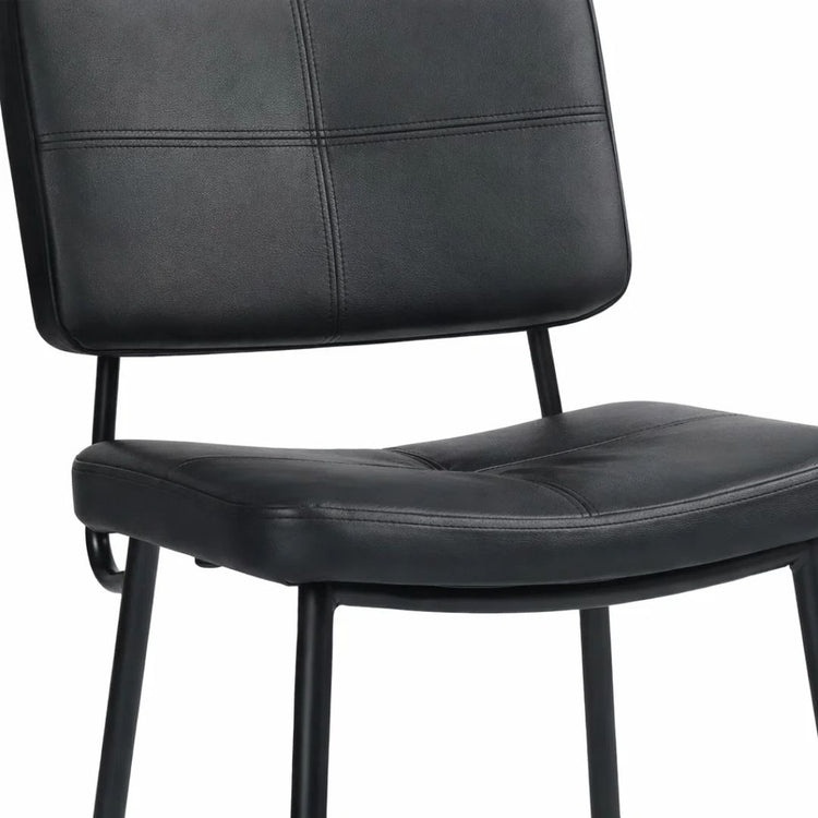 Pack 4 Taburete Piso Bar Dixon 68cm | Cuero Sintético Negro
