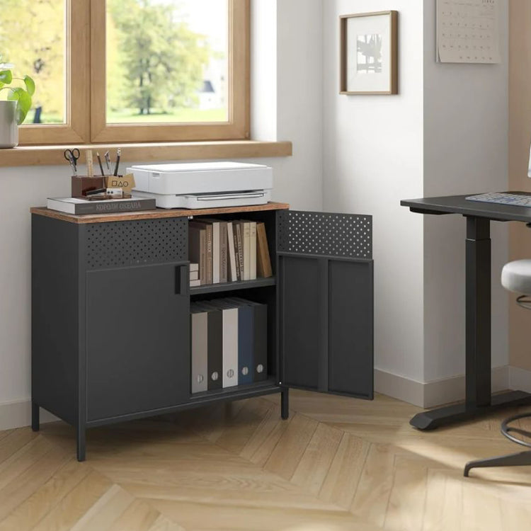 Mueble Buffet Antonio Negro | Metal y Madera