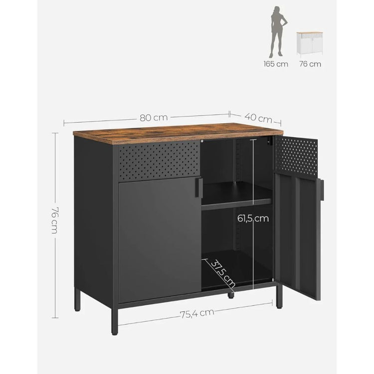 Mueble Buffet Antonio Negro | Metal y Madera
