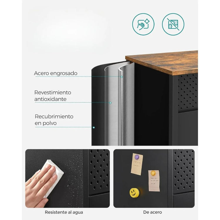 Mueble Buffet Antonio Negro | Metal y Madera