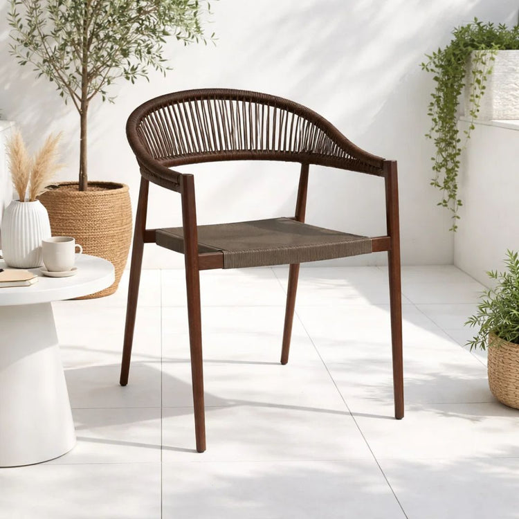 Silla de Terraza Cordova | Aluminio & Rattan