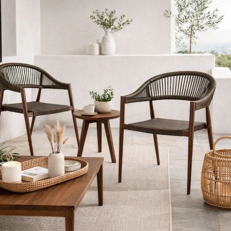 Silla de Terraza Cordova | Aluminio & Rattan