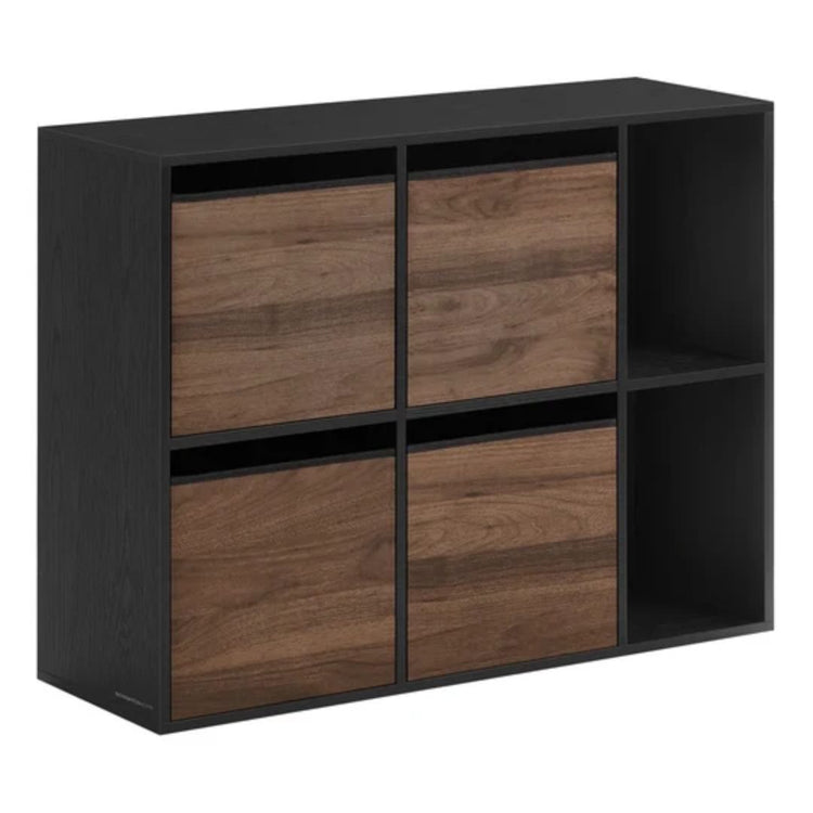 Mueble Organizador Costell Negro | Con Canastos de Tela