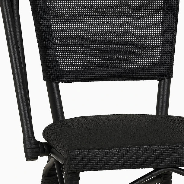 Silla Parisina Clarion Negro | Rattan Metal