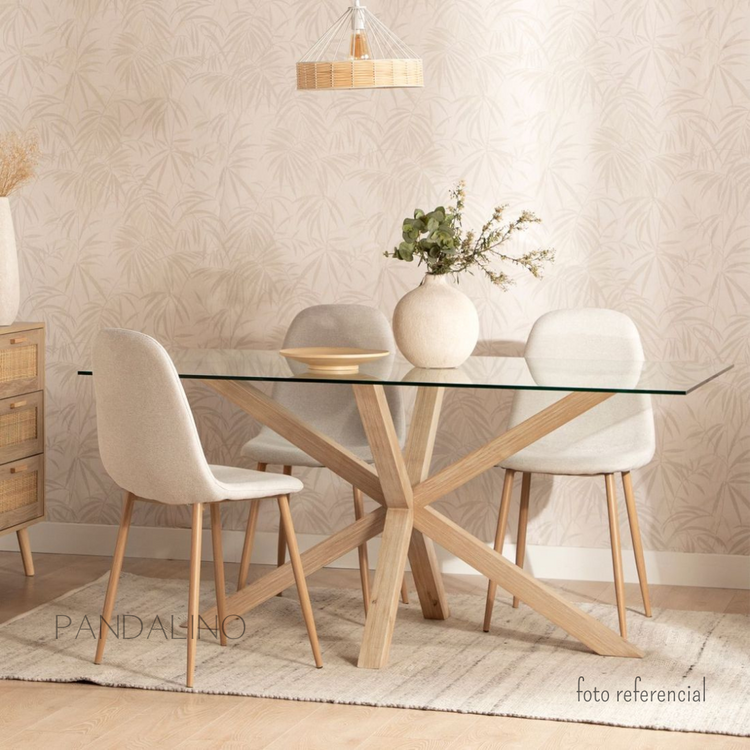 Mesa Rectangular Greta 140x80 | Vidrio Templado