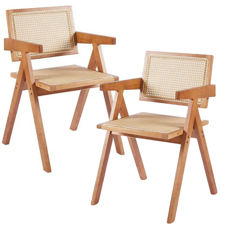 Pack 2 Butacas Sitial Capitol | Madera & Rattan
