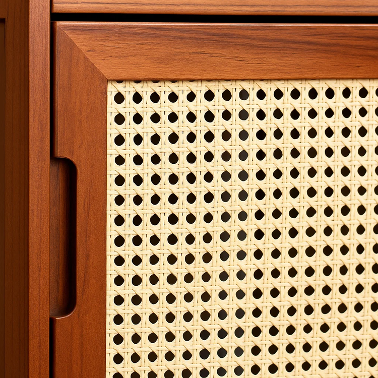 Vitrina Estante Albany | Bambú y Rattan Sintético