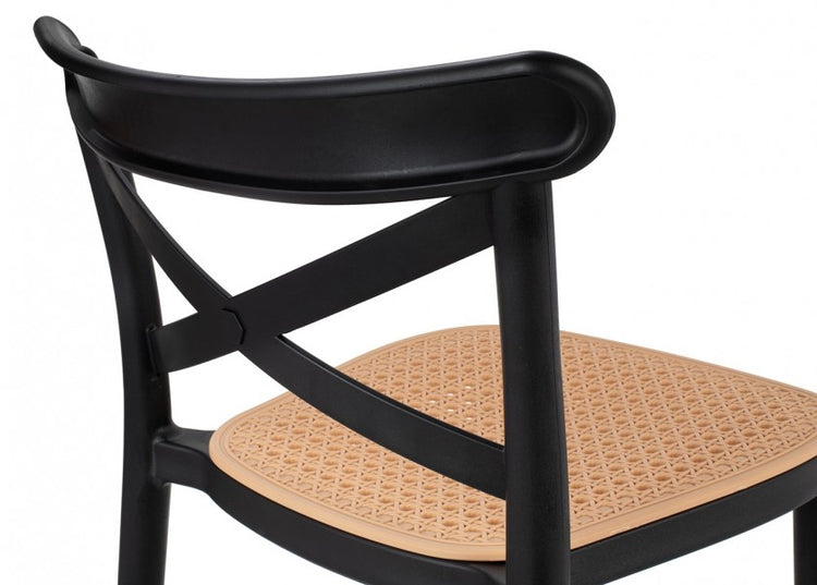 Taburete Valentino Negro 65cm | Moderno y Apilable | Exterior