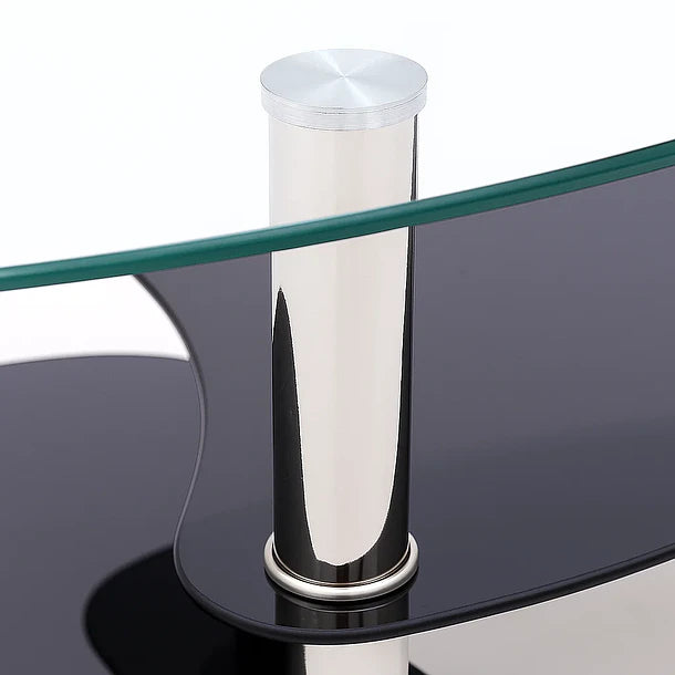 Mesa de Centro Moderna Martina con 2 Caras - Vidrio Templado