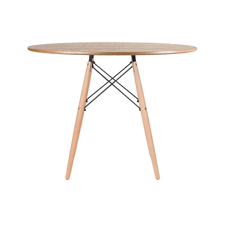Mesa Redonda Shanna 80cm | Cubierta Efecto Madera