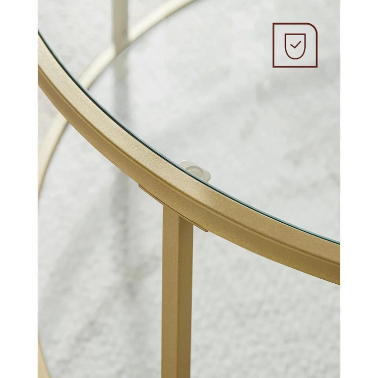 Mesa Regina Auxiliar Dorada | Diseño Minimalista
