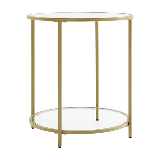 Mesa Regina Auxiliar Dorada - Diseño Minimalista para Espacios Chic