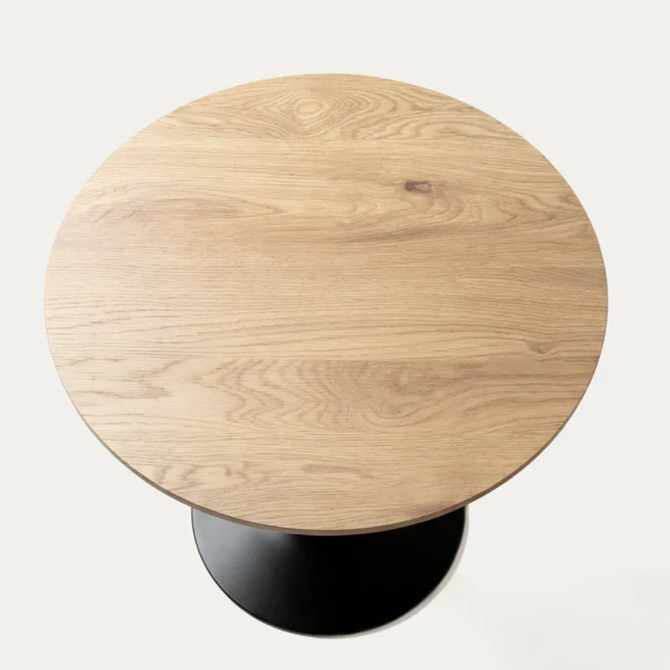 Mesa Bar Redonda Yapp 60cm | Altura Regulable | Madera Clara