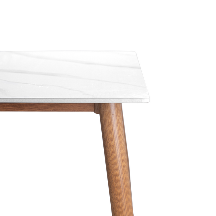 Mesa Rectangular Nevada 140x80 Blanco | Piedra Sinterizada