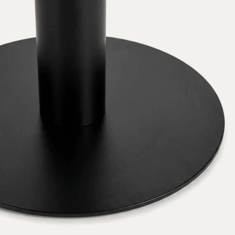 Mesa Industrial Cuadrada Olivia 70x70 | Acero Negro Exterior