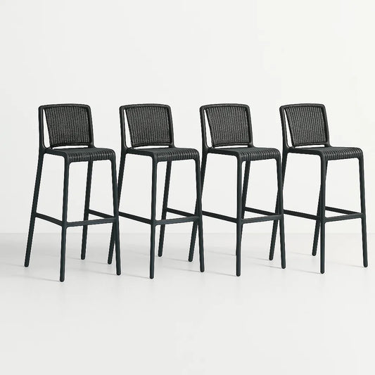 Pack 4 Taburete Piso Bar Milroy 74cm | Apto para Interior y Exterior
