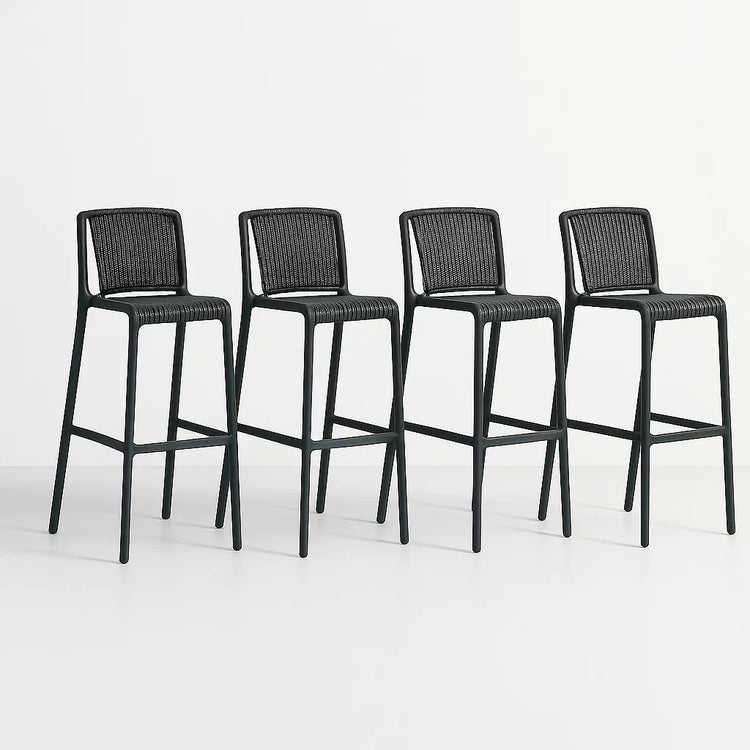 Pack 4 Taburete Piso Bar Milroy 74cm | Apto para Interior y Exterior