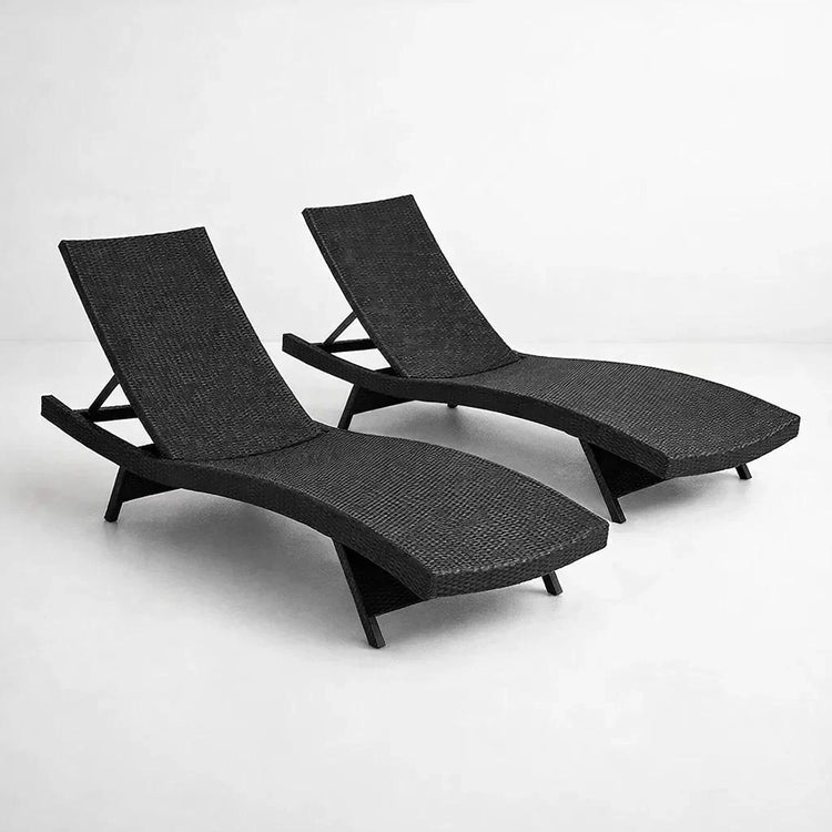 Pack 2 Reposera Cairo Rattan Sintetico | Terraza o Piscina