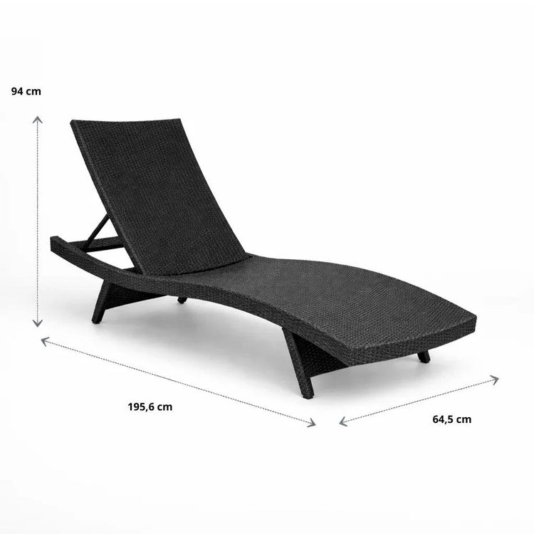 Pack 2 Reposera Cairo Rattan Sintetico | Terraza o Piscina