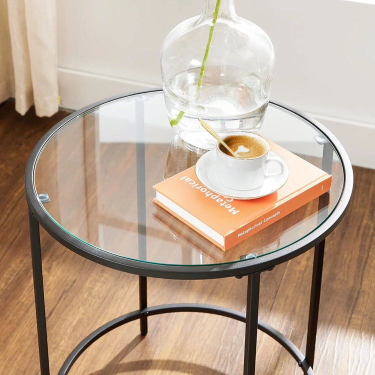 Mesa Regina Auxiliar Negro | Diseño Minimalista