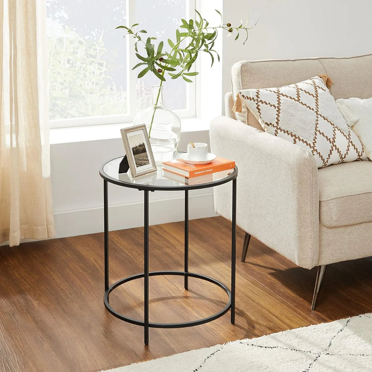 Mesa Regina Auxiliar Negro | Diseño Minimalista