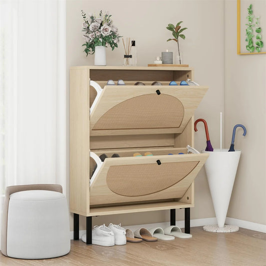 Zapatero Organizador Robert | Rattan & Madera
