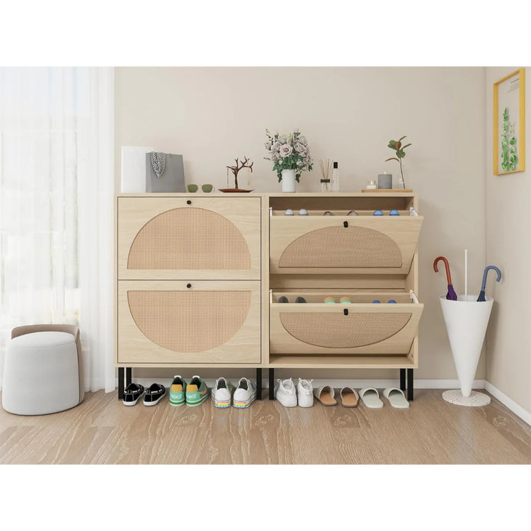 Zapatero Organizador Robert | Rattan & Madera