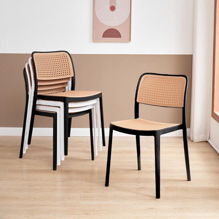 Pack 4 Sillas Feronia Negro / Café | Ideal para Exteriores