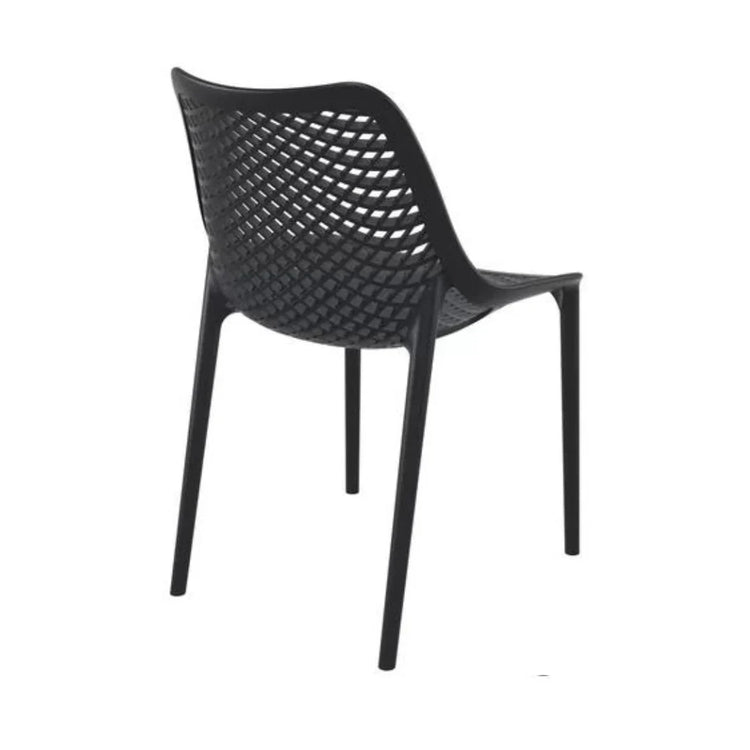 Pack 4 Sillas Bardo Negras| Resistente para Interior y Exterior