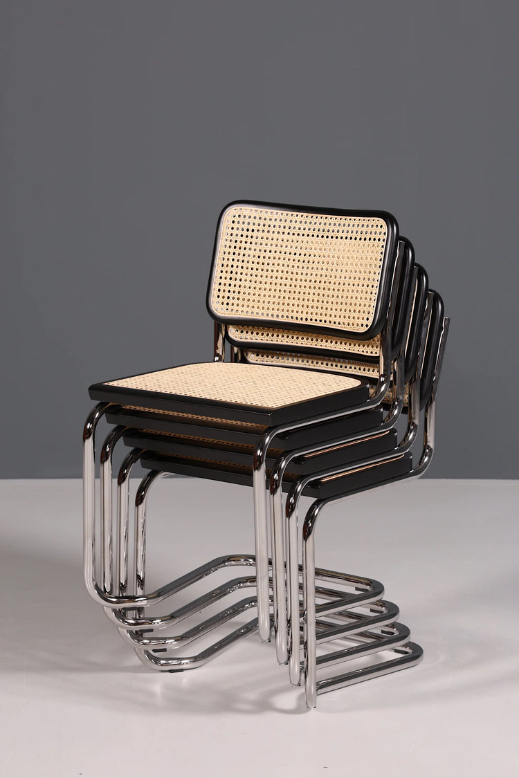 Pack 2 Silla Voladiza Negro | Rattan & Metal