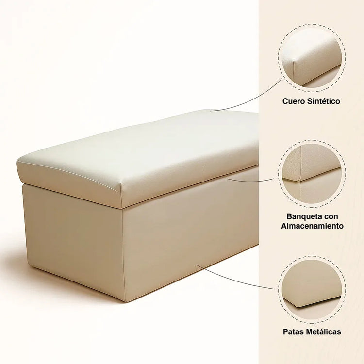 Baúl Banqueta Mundra | Almacenamiento y Diseño