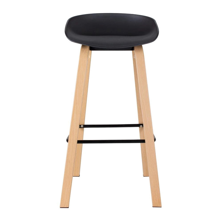 Pack 2 Taburetes Bar Nórdico Viggo 75 cm | Exterior Negro