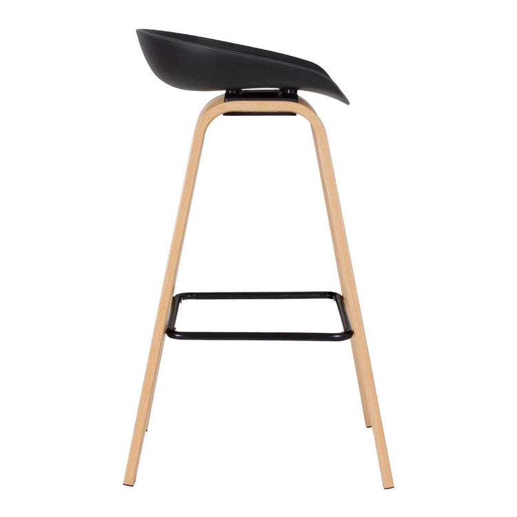 Pack 2 Taburetes Bar Nórdico Viggo 75 cm | Exterior Negro